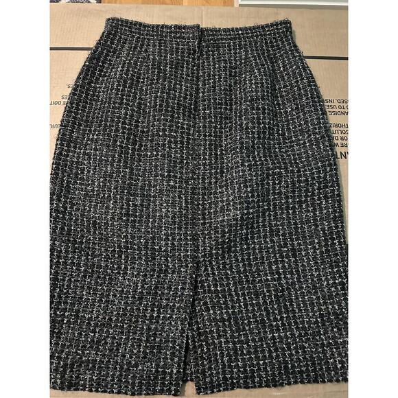 Liz Claiborne Pencil Skirt Black White Knee-Length Textured Size 8 - Picture 5 of 5